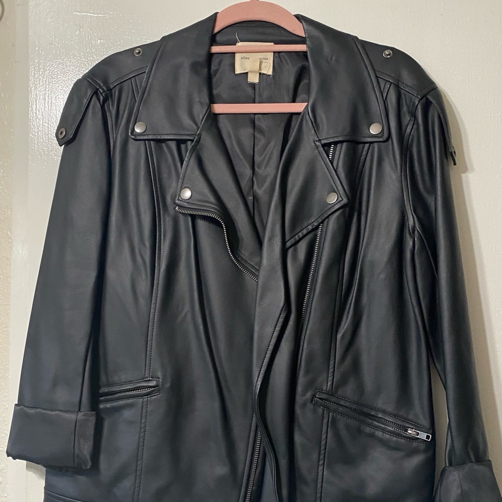 Silence + Noise Leather faux Jacket